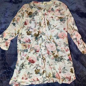 Flower print blouse
